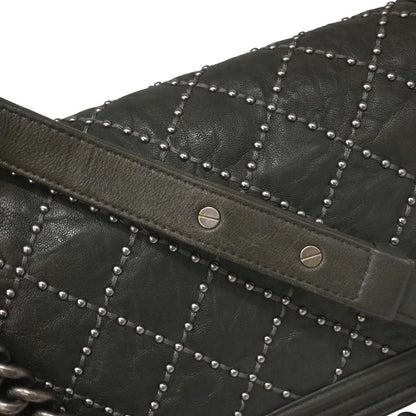 Boy Chanel 2015-2016 Gray Calfskin Medium Shoulder Bag