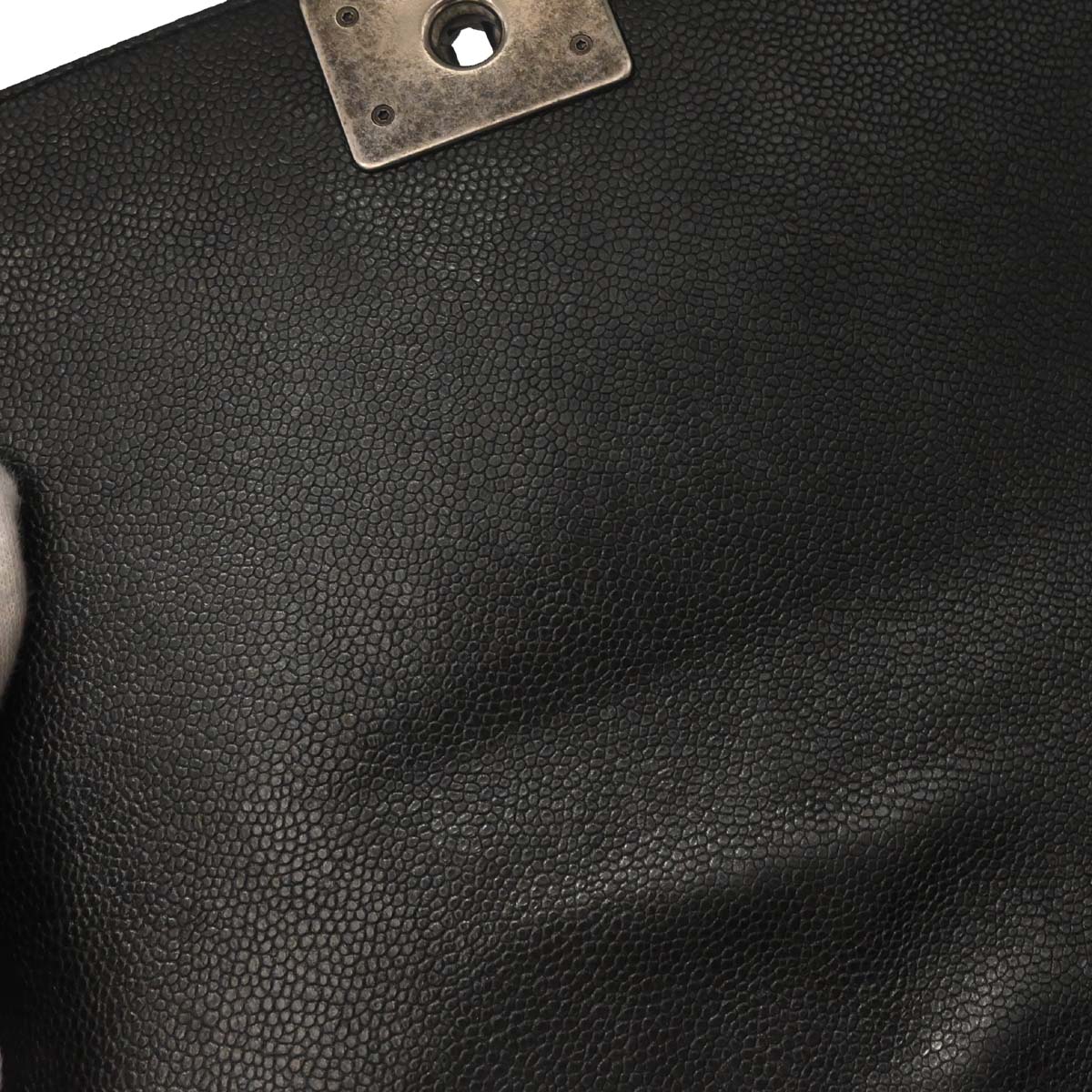 Boy Chanel 2013-2014 Black Caviar Tweed Medium Shoulder Bag