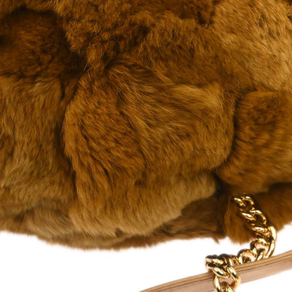 Chanel 2005-2006 Brown Lapin Fur Drawstring Shoulder Bag