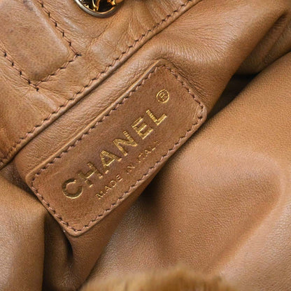 Chanel 2005-2006 Brown Lapin Fur Drawstring Shoulder Bag