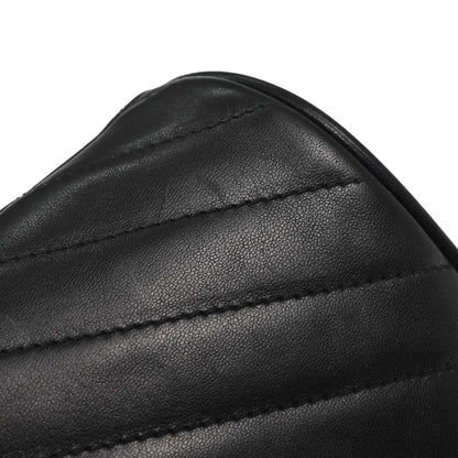 Chanel Black Lambskin Chevron Handbag