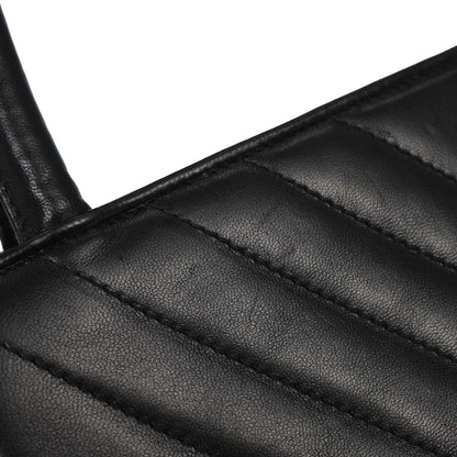 Chanel Black Lambskin Chevron Handbag