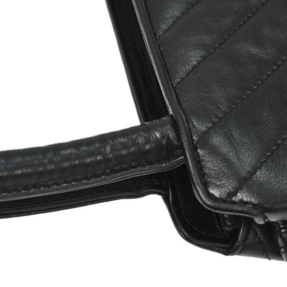 Chanel Black Lambskin Chevron Handbag