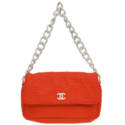 Chanel Orange Cotton Sport Line Handbag