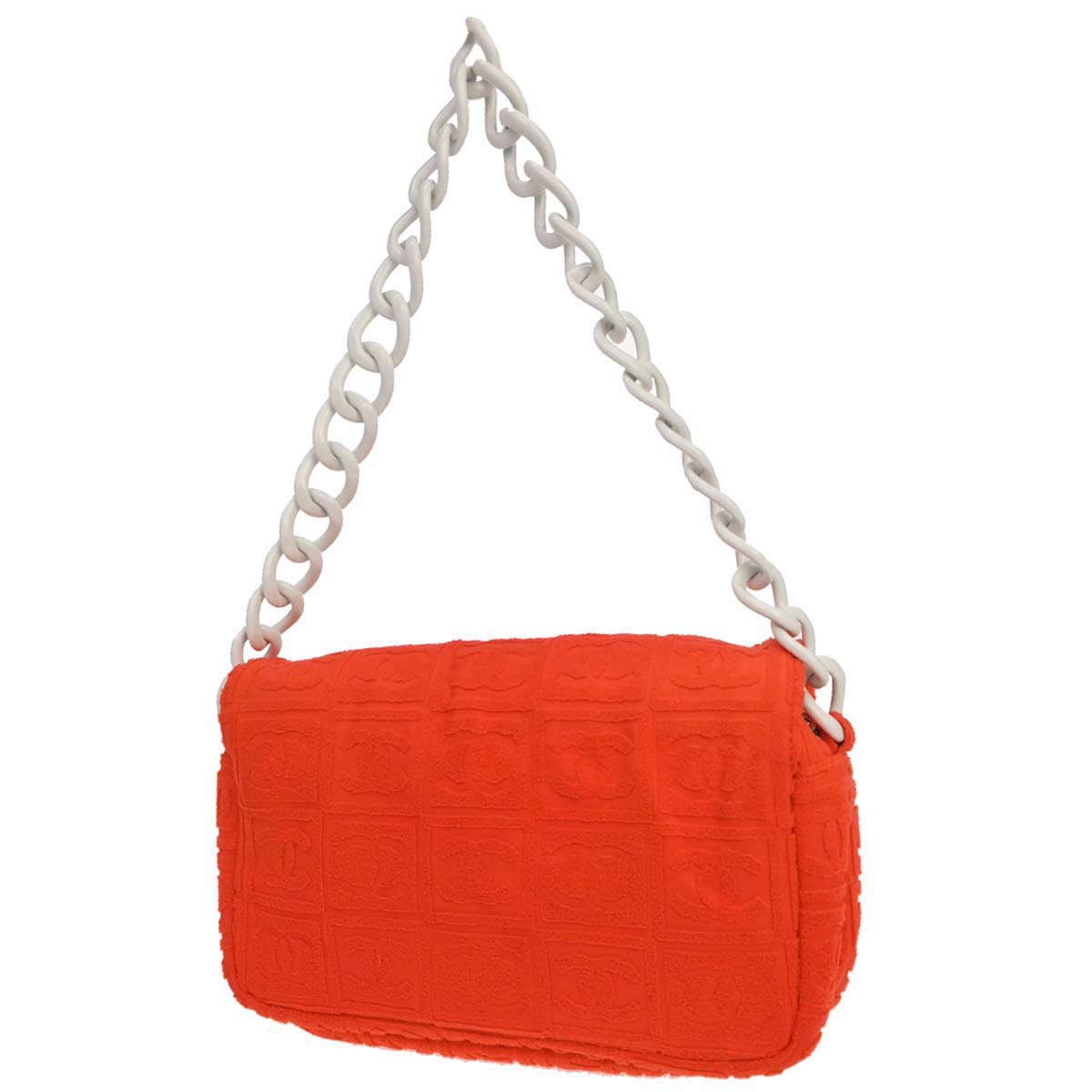 Chanel Orange Cotton Sport Line Handbag