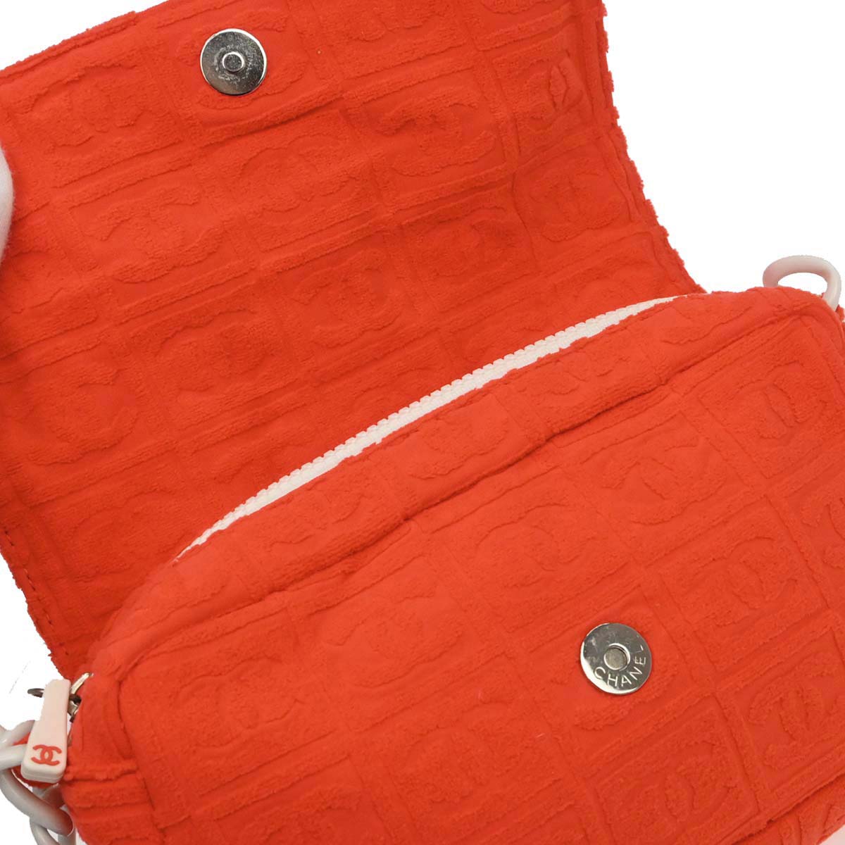 Chanel Orange Cotton Sport Line Handbag