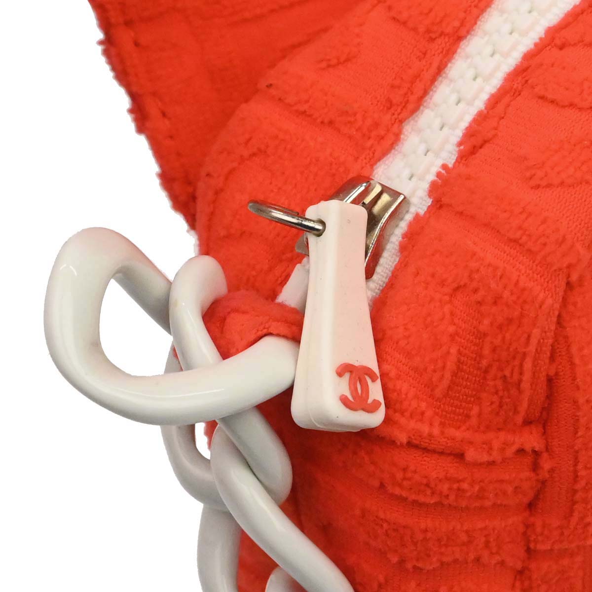 Chanel Orange Cotton Sport Line Handbag