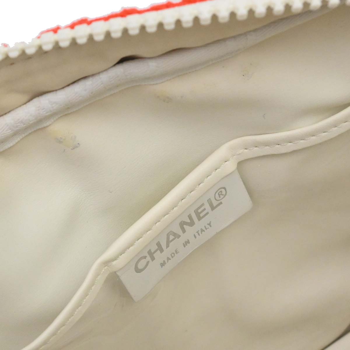 Chanel Orange Cotton Sport Line Handbag