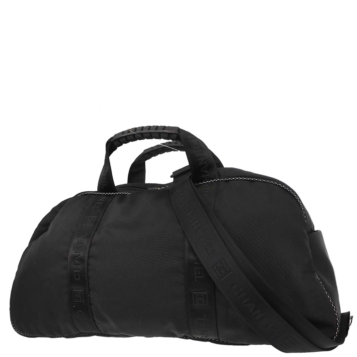 Chanel 2005-2006 Black Nylon Sport Line Duffle 2way Shoulder Handbag