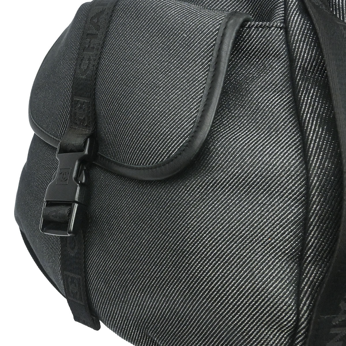 Chanel 2005-2006 Black Canvas Sport Line Duffle 2way Shoulder Handbag