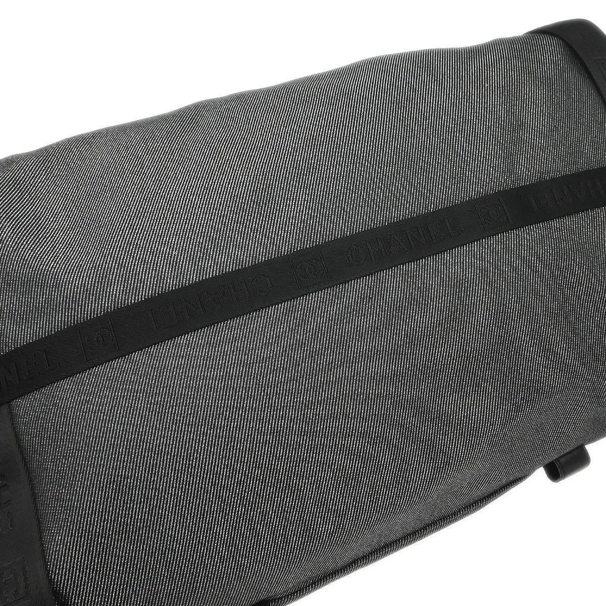 Chanel 2005-2006 Black Canvas Sport Line Duffle 2way Shoulder Handbag