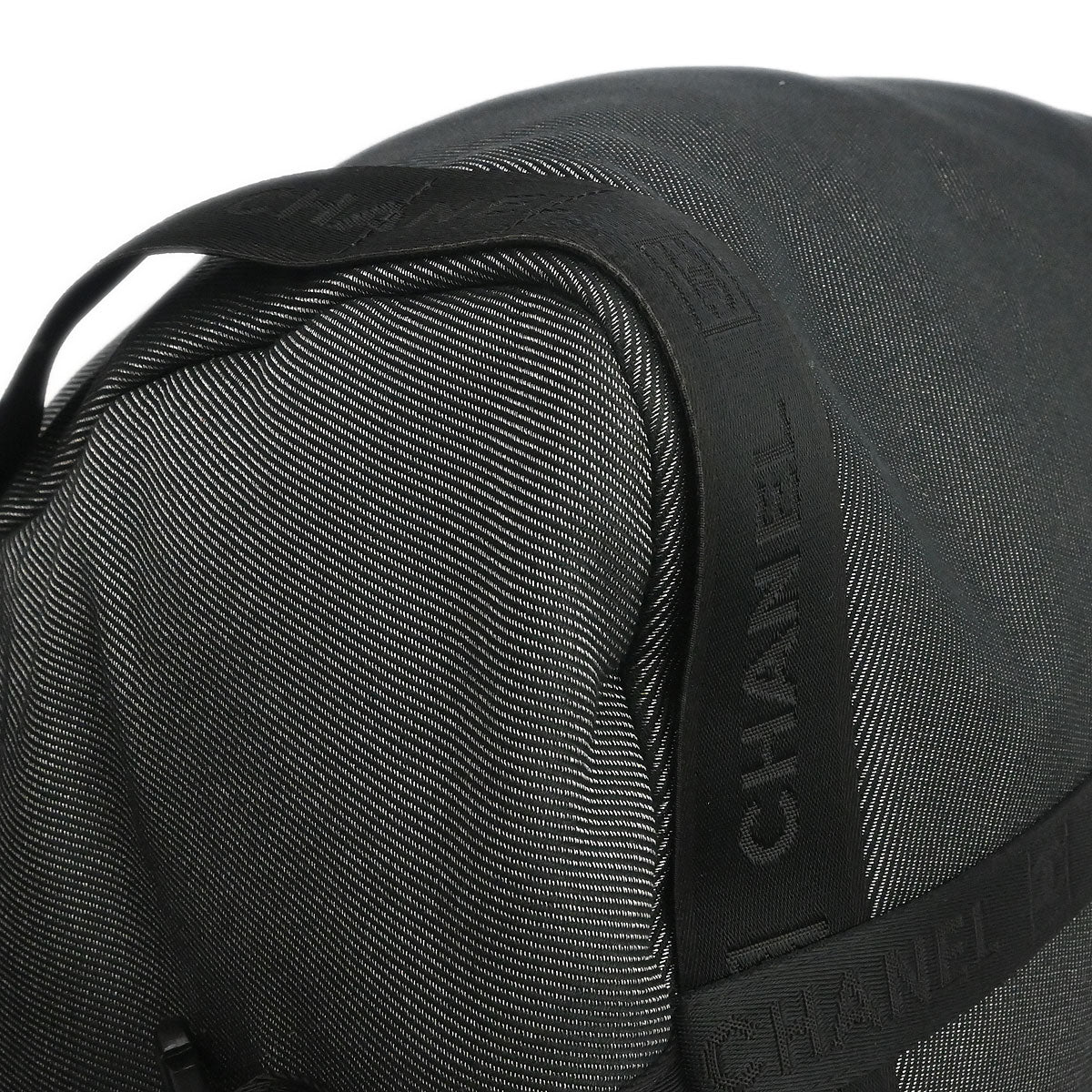 Chanel 2005-2006 Black Canvas Sport Line Duffle 2way Shoulder Handbag