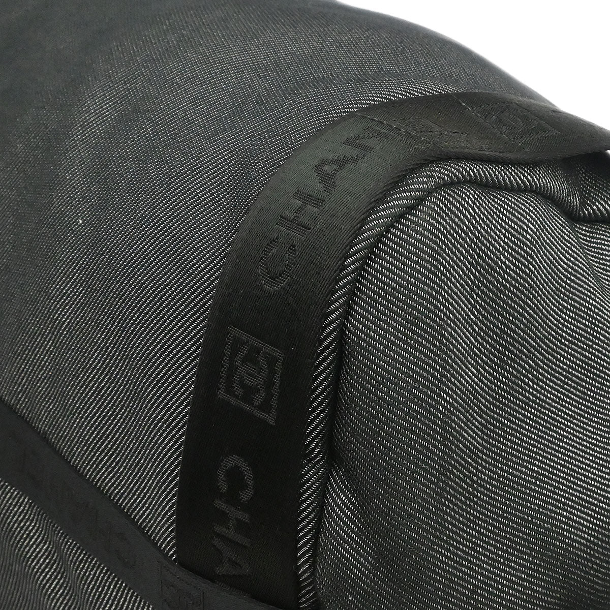 Chanel 2005-2006 Black Canvas Sport Line Duffle 2way Shoulder Handbag