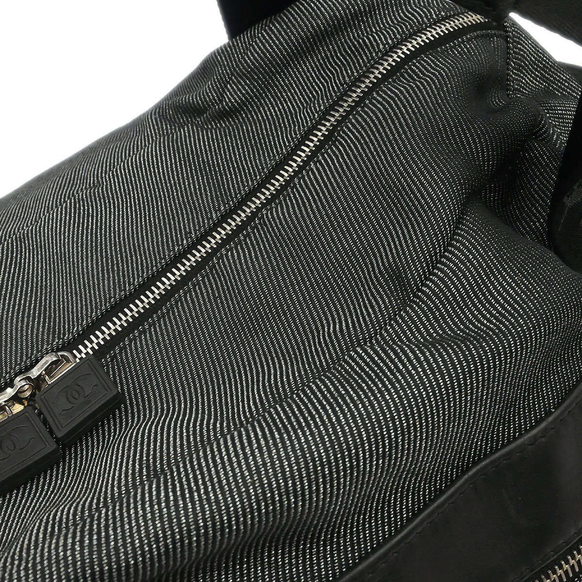 Chanel 2005-2006 Black Canvas Sport Line Duffle 2way Shoulder Handbag