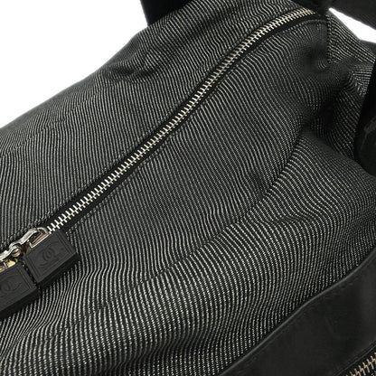 Chanel 2005-2006 Black Canvas Sport Line Duffle 2way Shoulder Handbag