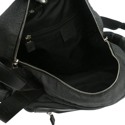 Chanel 2005-2006 Black Canvas Sport Line Duffle 2way Shoulder Handbag