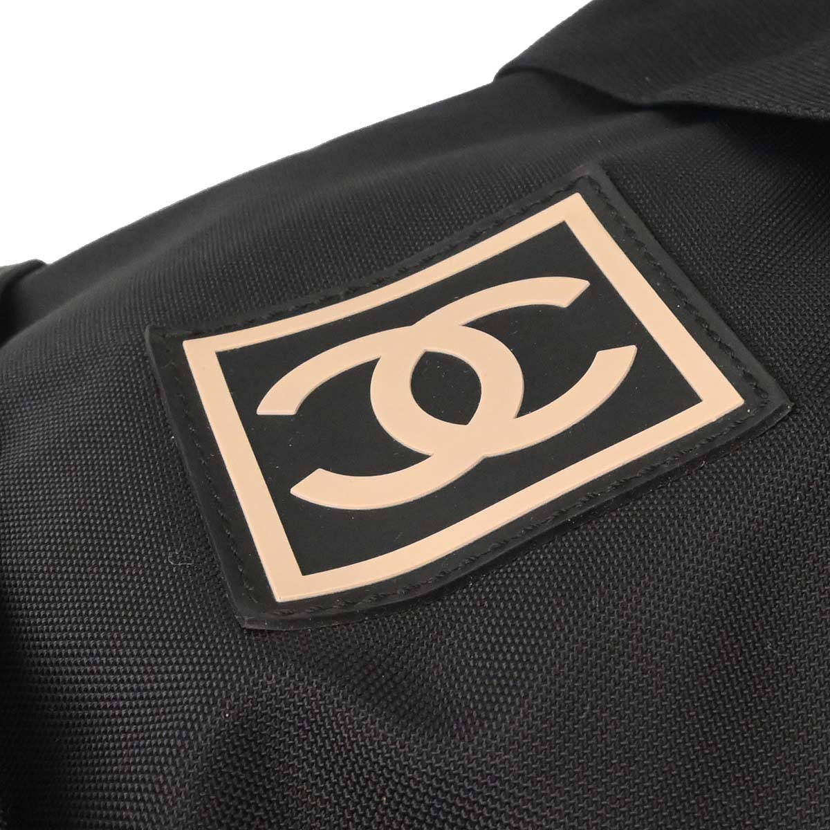 Chanel 2003-2004 Black Nylon Sport Line Duffle Gym Handbag