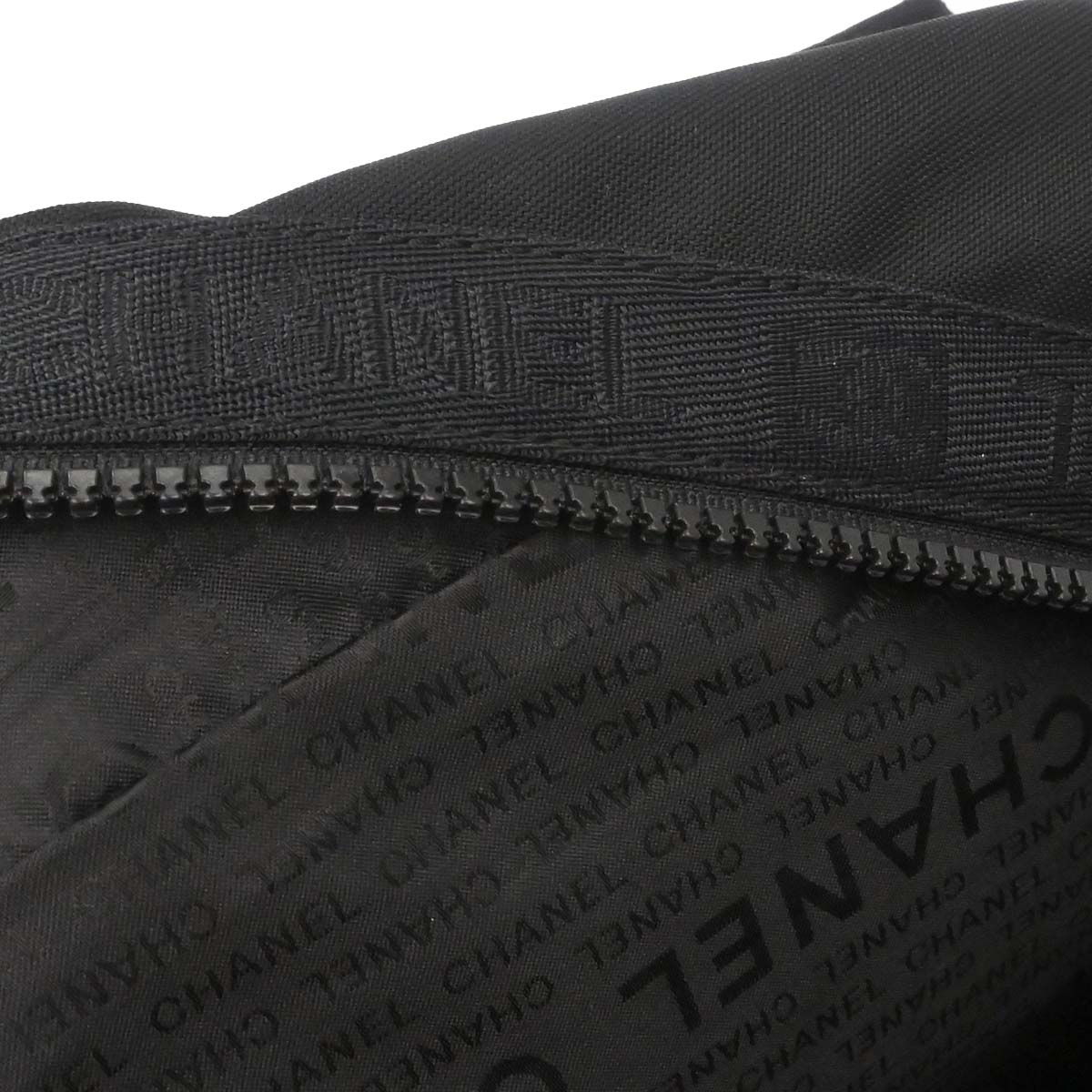 Chanel 2003-2004 Black Nylon Sport Line Duffle Gym Handbag