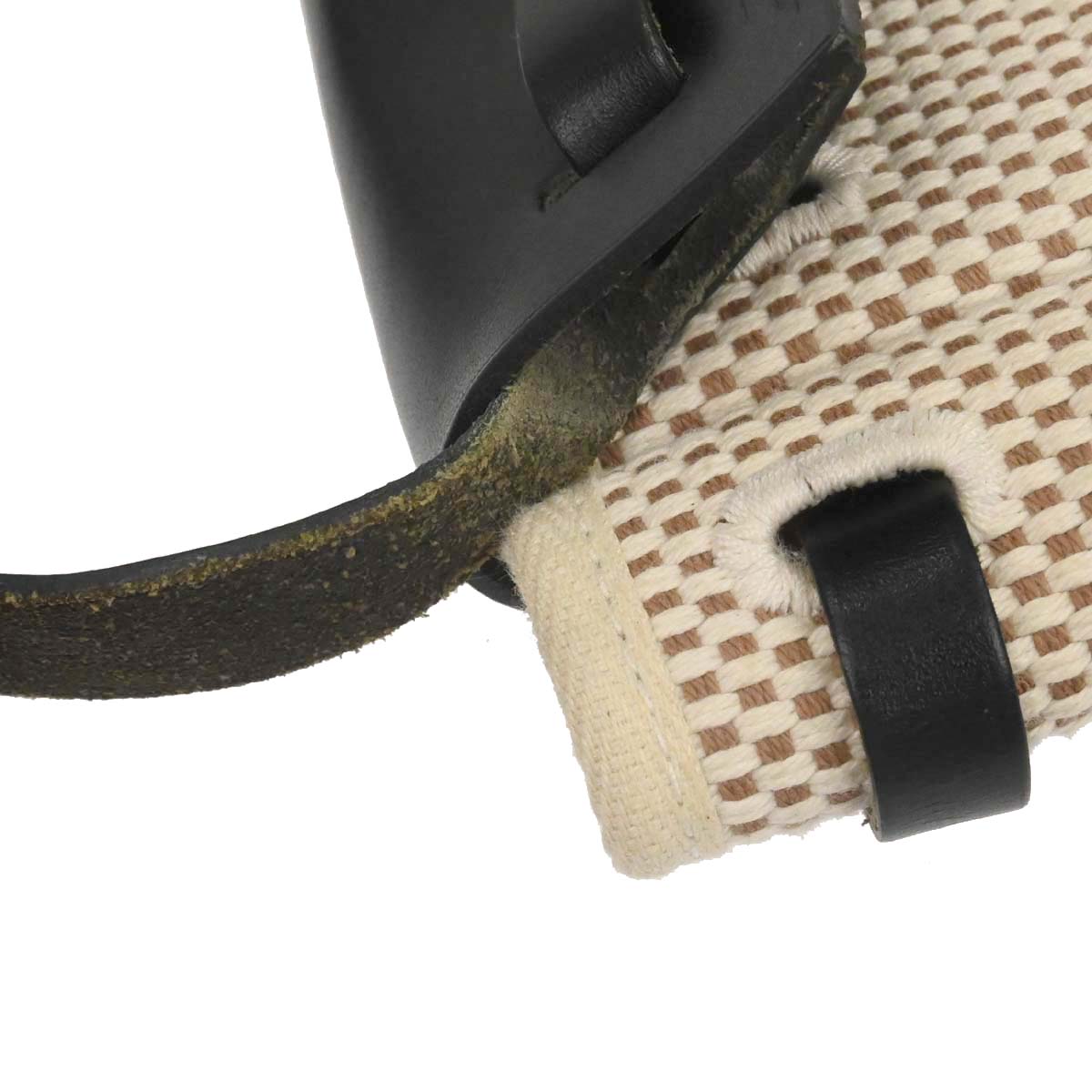 Hermes Black Natural Toile Officier GM Herbag TPM 2 in 1 Shoulder Bag