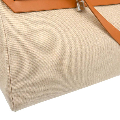 Hermes Natural Toile H Herbag MM 2 in 1 2way Shoulder Handbag