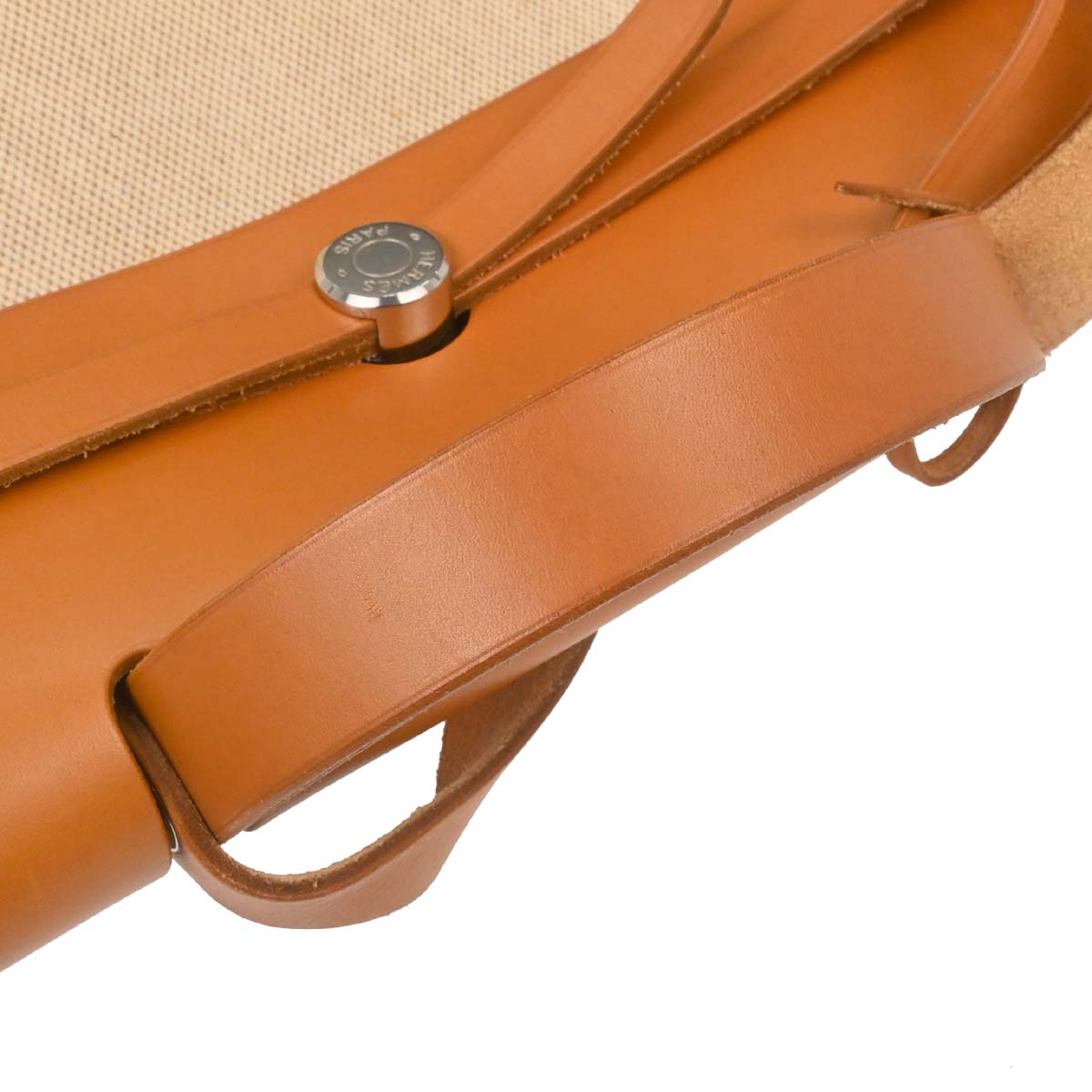 Hermes Natural Toile H Herbag MM 2 in 1 2way Shoulder Handbag