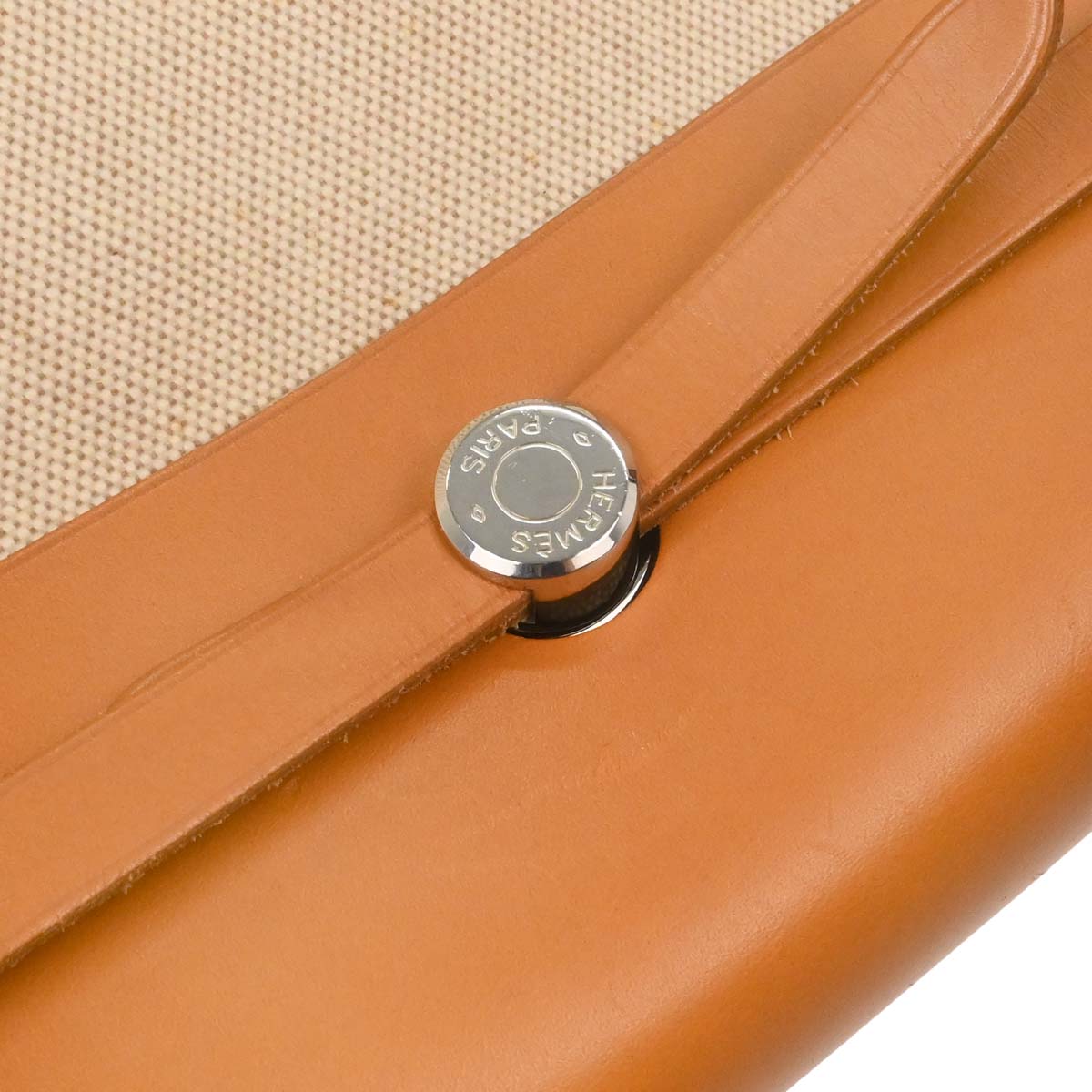 Hermes Natural Toile H Herbag MM 2 in 1 2way Shoulder Handbag