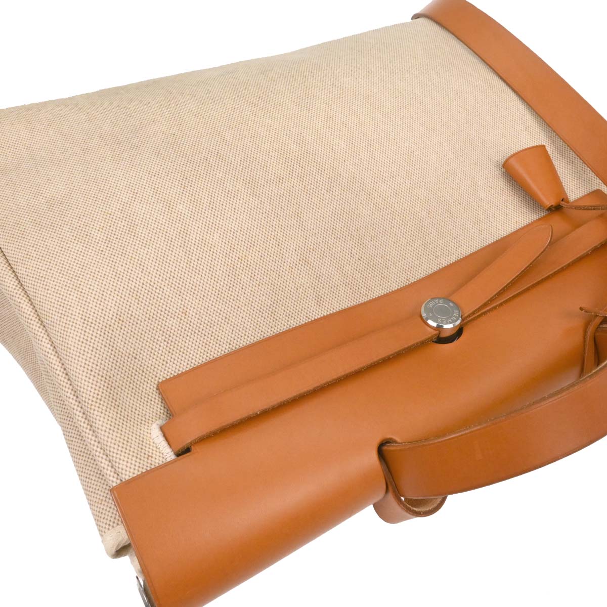 Hermes Natural Toile H Herbag MM 2 in 1 2way Shoulder Handbag