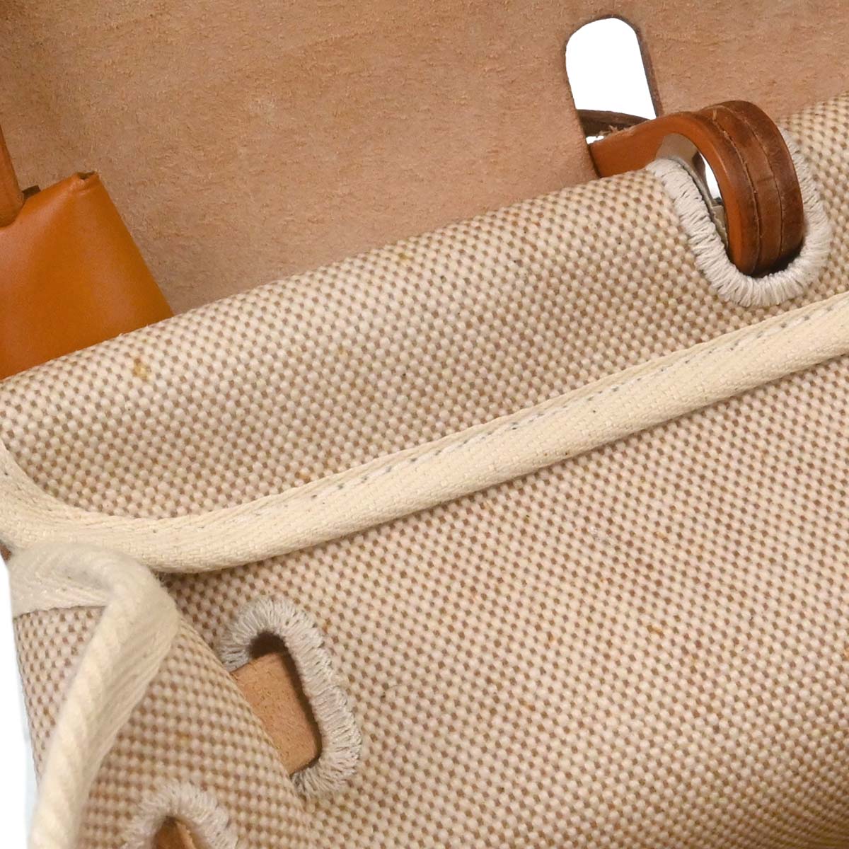 Hermes Natural Toile H Herbag MM 2 in 1 2way Shoulder Handbag
