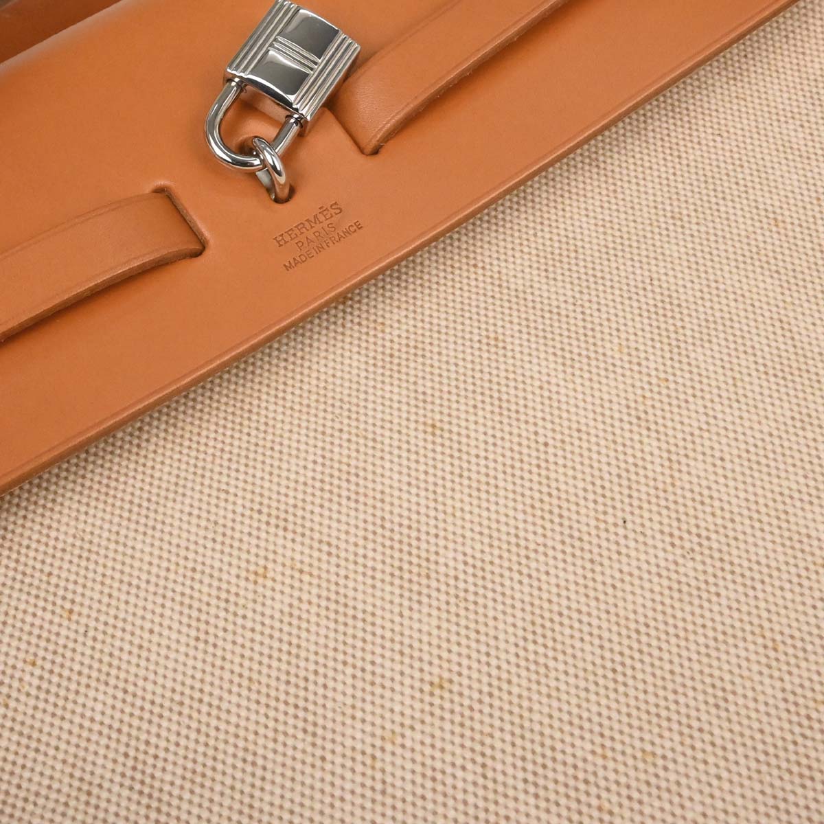 Hermes Natural Toile H Herbag MM 2 in 1 2way Shoulder Handbag