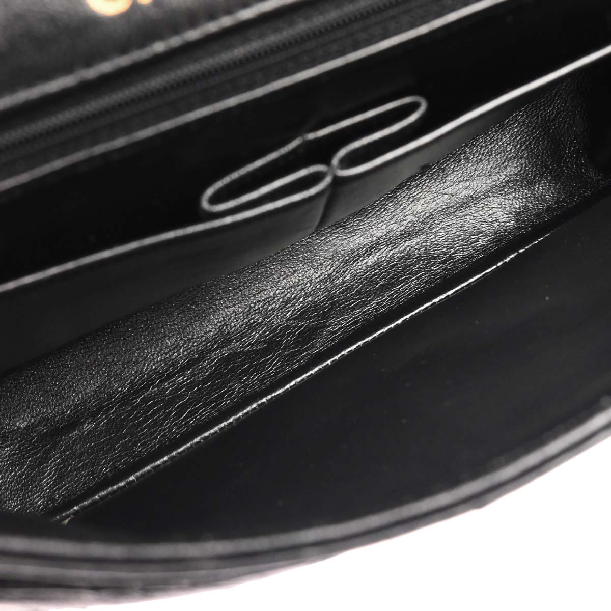 Chanel * 1989-1991 Black Ostrich Double Flap Shoulder Bag