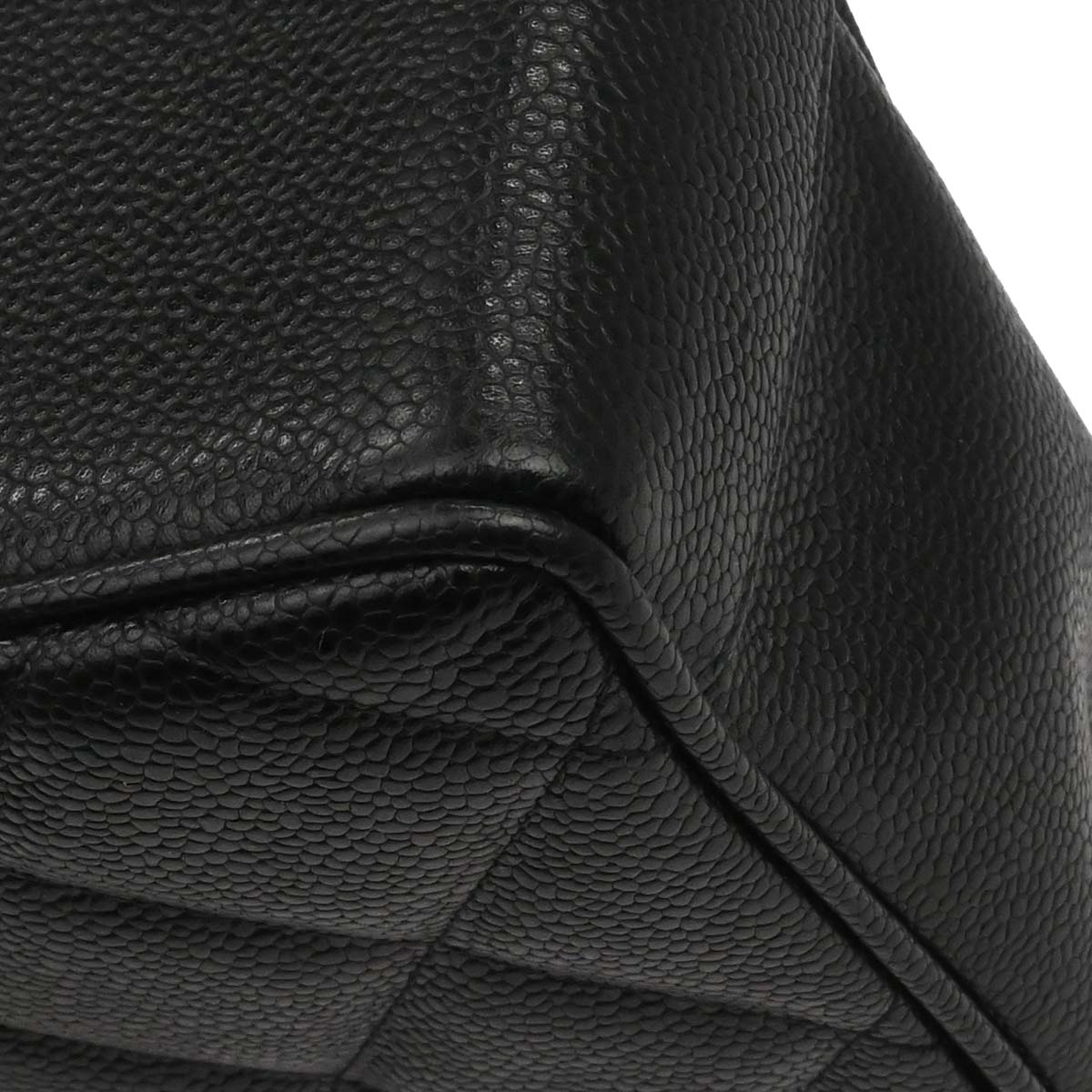 Chanel 1994-1996 Black Caviar Skin Shoulder Tote Bag