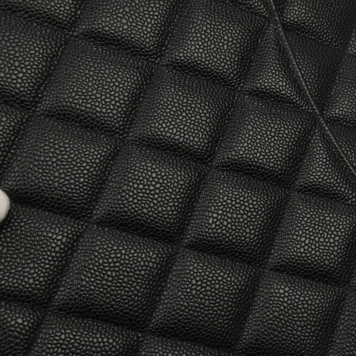 Chanel 1994-1996 Black Caviar Skin Shoulder Tote Bag