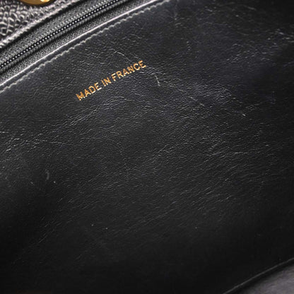 Chanel 1994-1996 Black Caviar Skin Shoulder Tote Bag