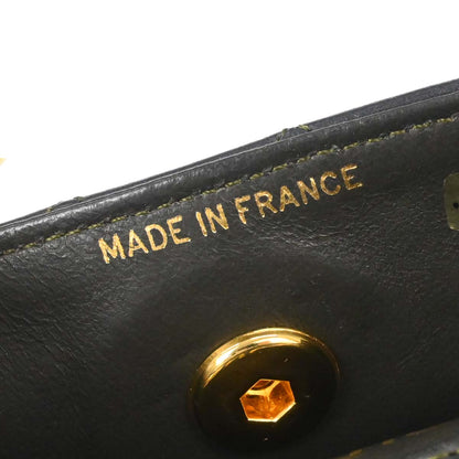 Chanel 1989-1991 Khaki Lambskin Straight Flap Shoulder Bag