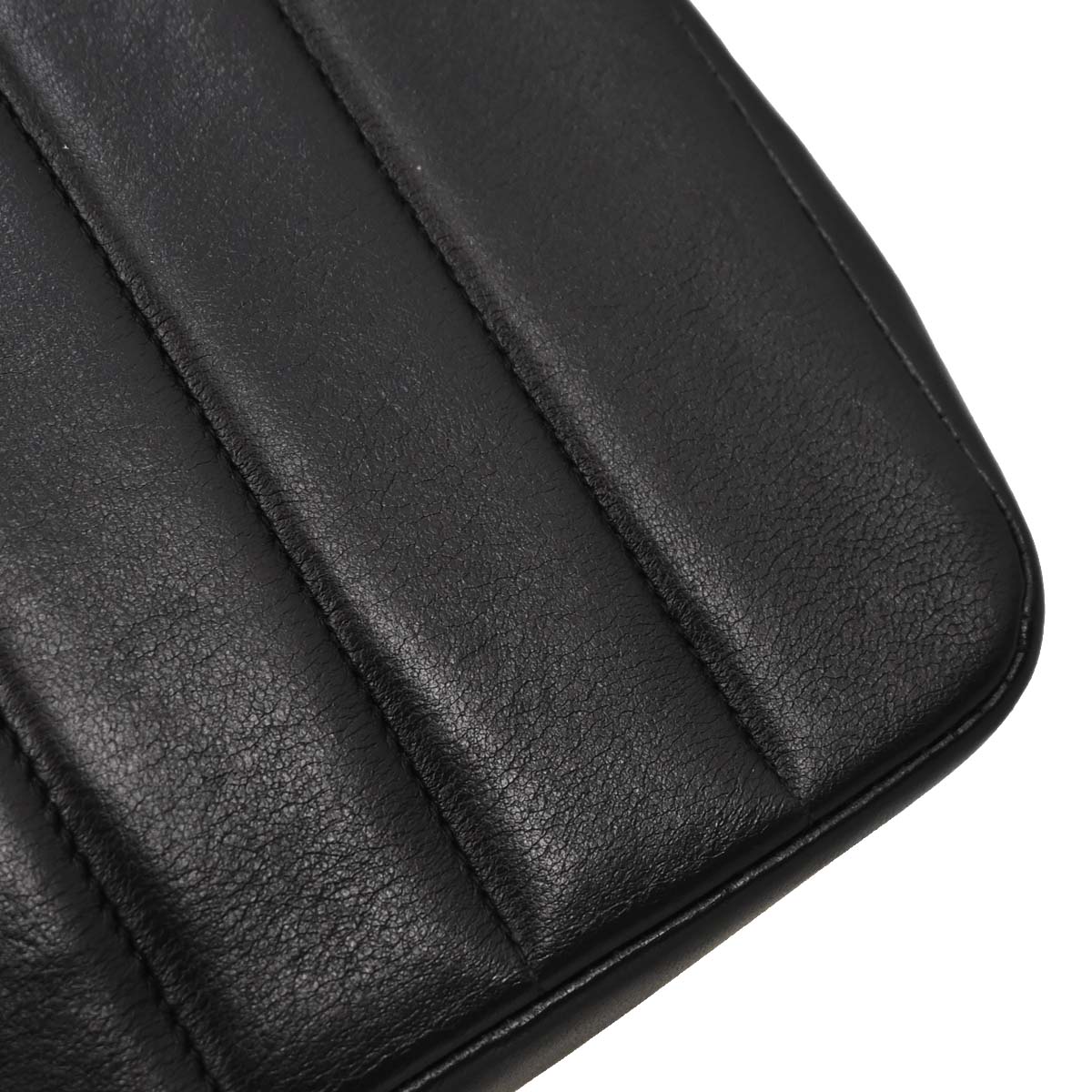 Chanel Black Lambskin Mademoiselle Straight Flap Shoulder Bag