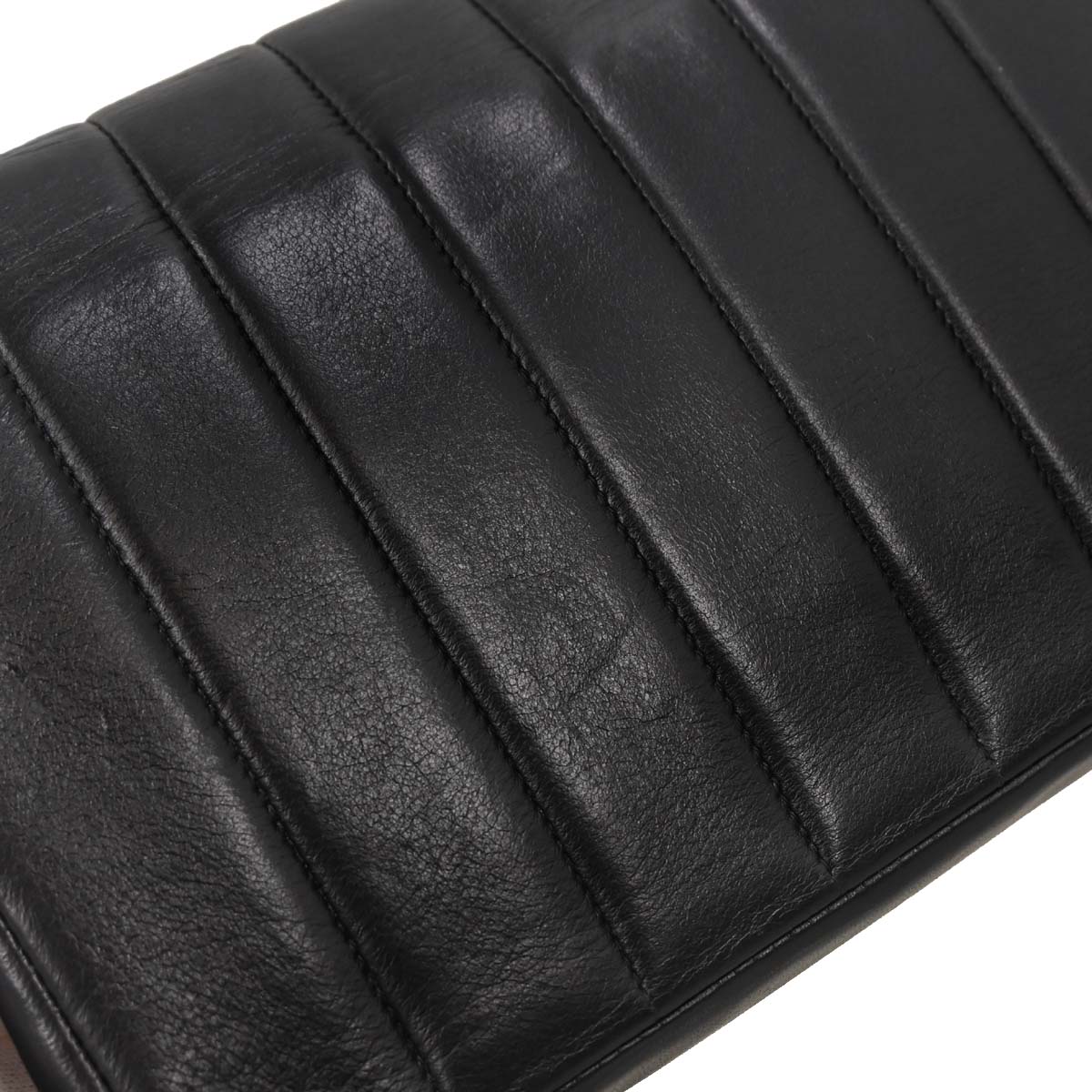 Chanel Black Lambskin Mademoiselle Straight Flap Shoulder Bag