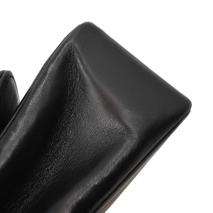 Chanel Black Lambskin Mademoiselle Straight Flap Shoulder Bag