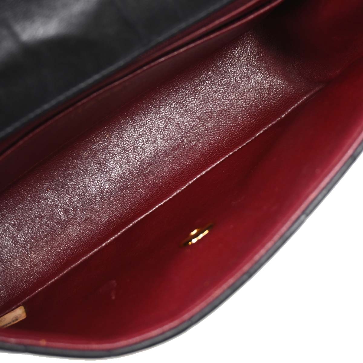 Chanel Black Lambskin Mademoiselle Straight Flap Shoulder Bag