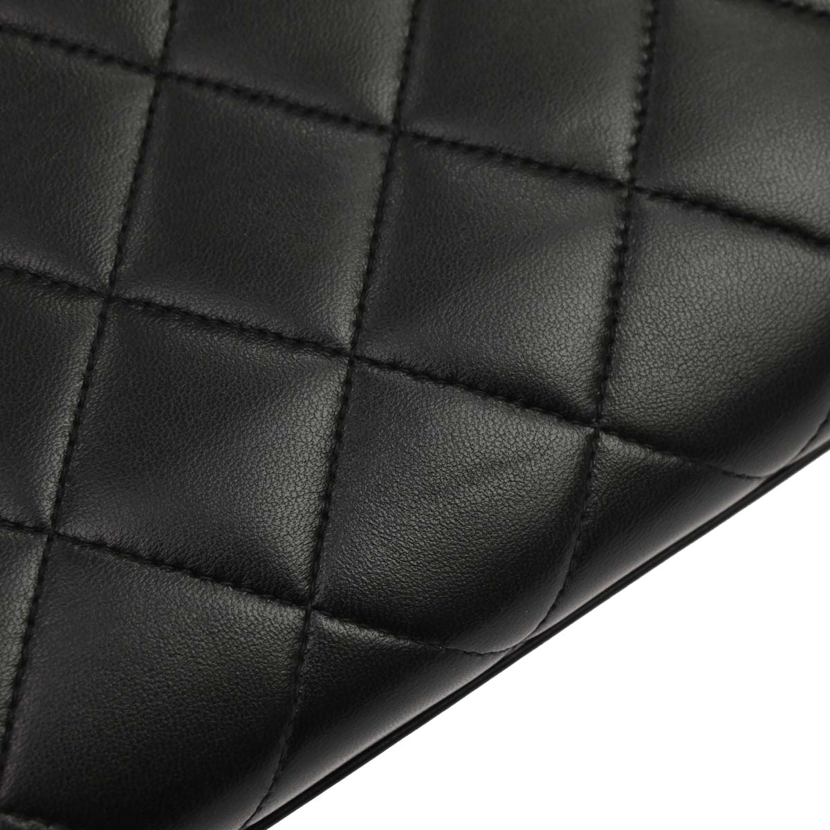 Chanel Black Lambskin Tote Shoulder Bag