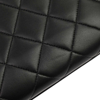 Chanel Black Lambskin Tote Shoulder Bag