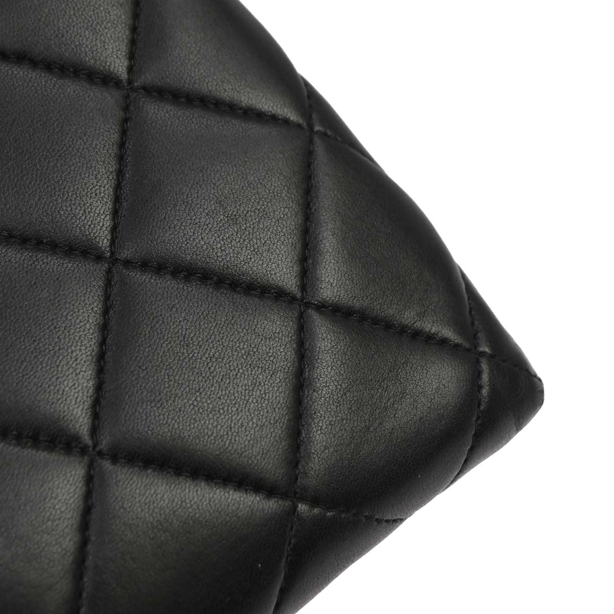 Chanel Black Lambskin Tote Shoulder Bag