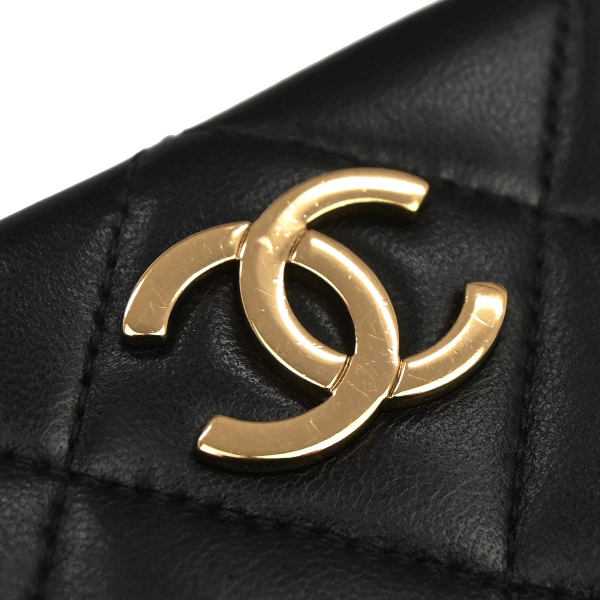 Chanel Black Lambskin Tote Shoulder Bag