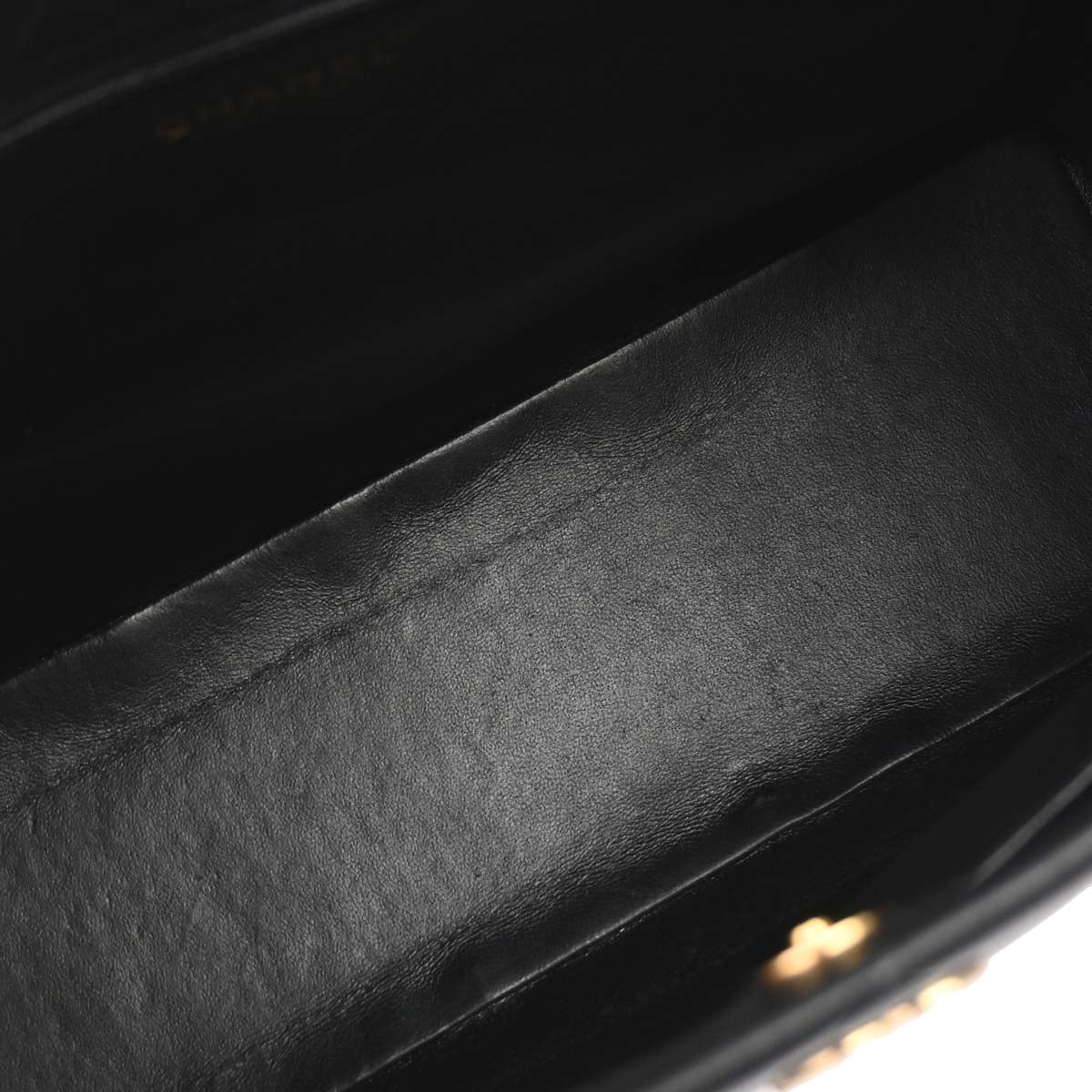 Chanel Black Lambskin Tote Shoulder Bag