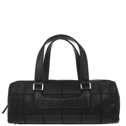 Chanel 2005-2006 Black Caviar Skin Choco Bar Handbag