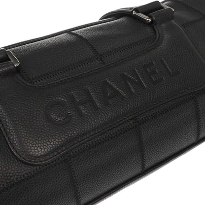Chanel 2005-2006 Black Caviar Skin Choco Bar Handbag