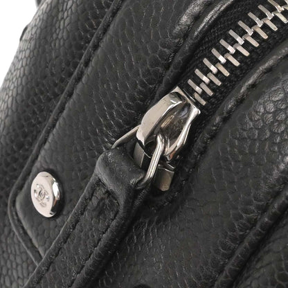 Chanel 2005-2006 Black Caviar Skin Choco Bar Handbag