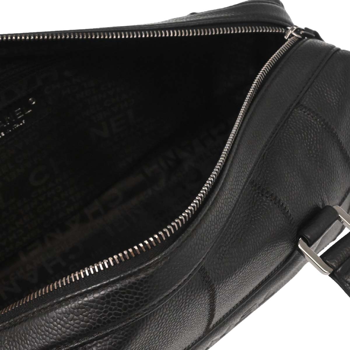 Chanel 2005-2006 Black Caviar Skin Choco Bar Handbag
