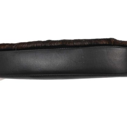 Christian Dior Black Brown Fur Malice Handbag