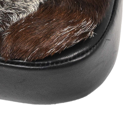 Christian Dior Black Brown Fur Malice Handbag
