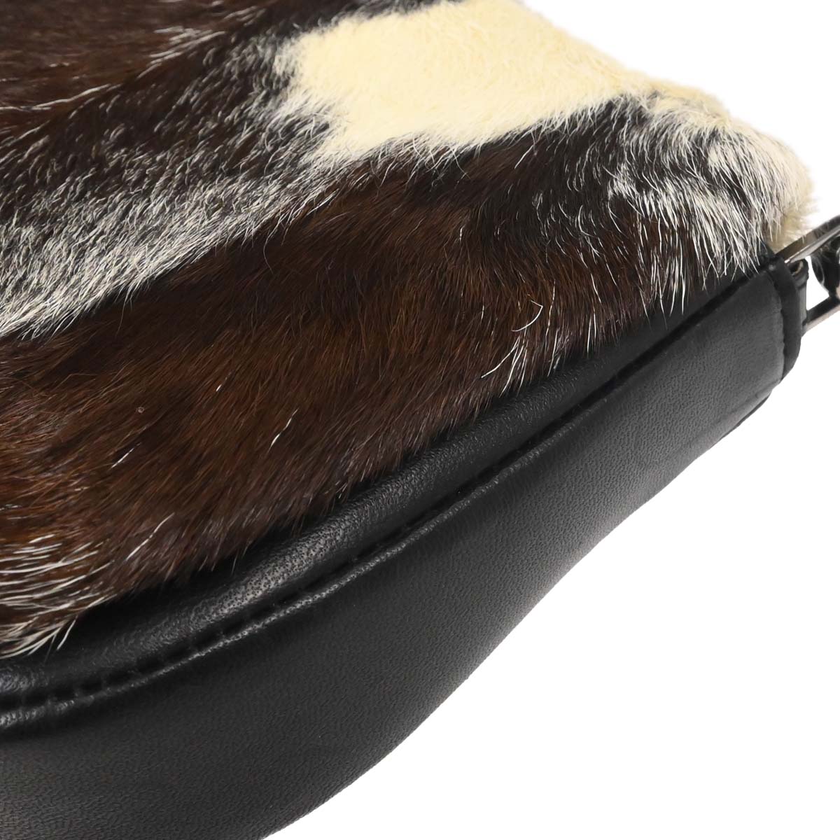 Christian Dior Black Brown Fur Malice Handbag